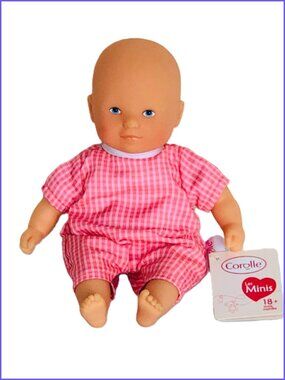 Corolle Mini Calin Doll Coral Blue Eyes 8"New In Box